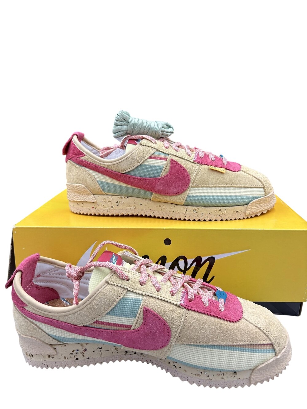 Nike Cortez SP Union Sesame Pink Clay Shoes Mens 8.5 Multicolor DR1413-200